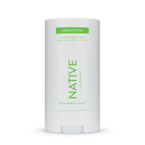 Native Sensitive Deodorant, 72-Hour Odor Control, Aluminum-Free, Cucumber & Mint