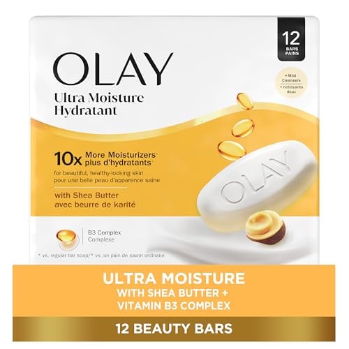 Olay Ultra Moisture Beauty Bar, Shea Scent, Pack of 12