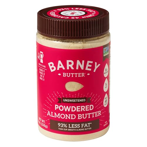 Barney Powdered Almond Butter, Unsweetened, 8oz, Non-GMO, Vegan