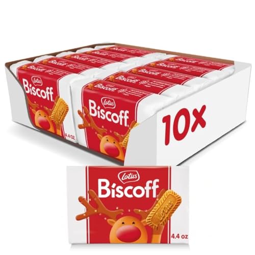 Lotus Biscoff Caramelized Cookies, Vegan, 4.4oz, Pack of 10