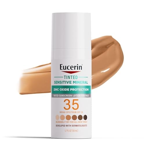 Eucerin Tinted Mineral Face Sunscreen SPF 35, 1.7 Fl Oz
