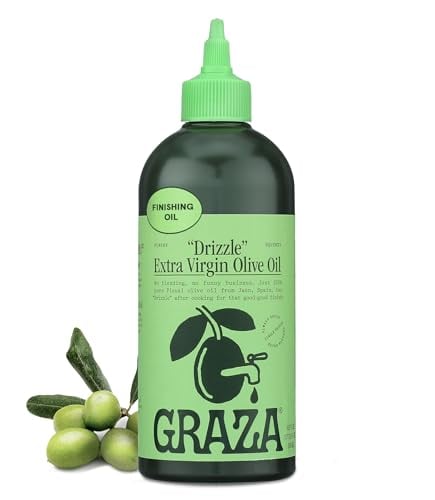 Graza Drizzle Extra Virgin Olive Oil, High Polyphenol, Early Harvest, 16.9 Fl Oz Squeeze Bottle, Spain