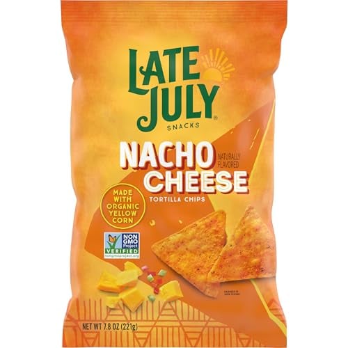 Late July Nacho Cheese Tortilla Chips, 7.8 oz Bag