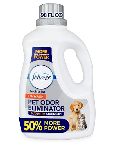 Febreze Pet Odor Eliminator Laundry Detergent, Fresh Scent, 98 fl oz
