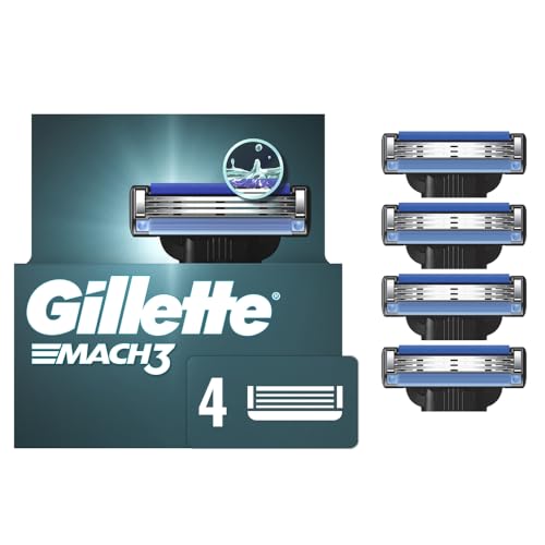 Gillette Mach3 Men's Razor Blade Refills, 4 Pack