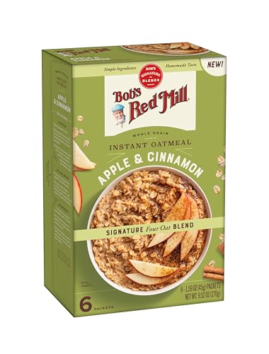 Bob's Red Mill Apple Cinnamon Instant Oatmeal, 6 Pack, Gluten-Free