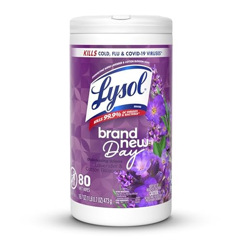 Lysol Lavender Antibacterial Disinfectant Wipes, 80 Count