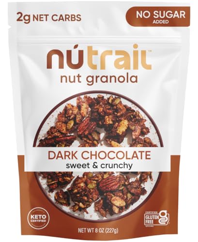 NuTrail Keto Dark Chocolate Granola, Gluten & Grain Free, 8 oz