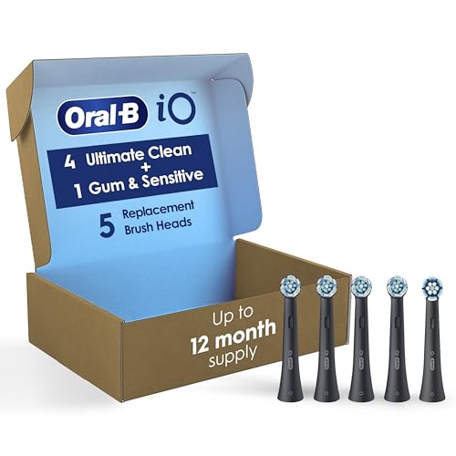 Oral-B iO Replacement Brush Heads, 5 Pack, Black