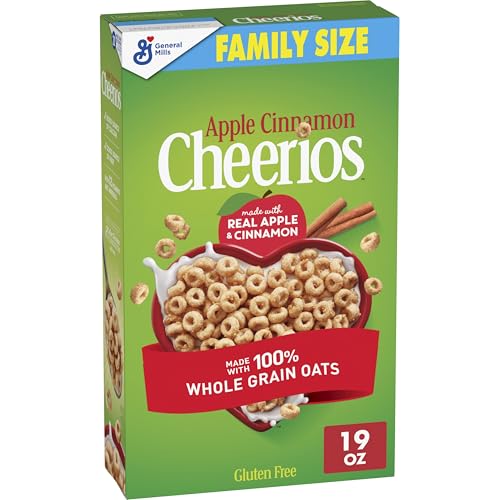 Apple Cinnamon Cheerios, Gluten-Free Cereal, Whole Grain Oats, 19 oz