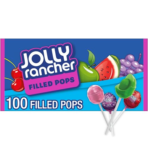 JOLLY RANCHER Filled Pops Assorted Candy, 56 oz (100 Pieces)
