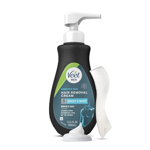 Veet Men's 5 Min Sensitive Skin Hair Removal Cream, 13.5 FL OZ