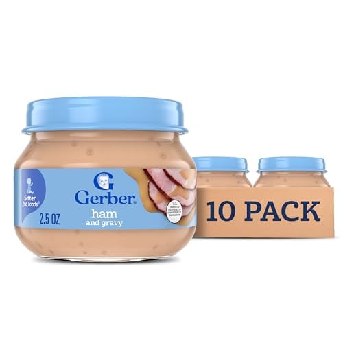 Gerber Stage 2 Ham & Gravy Baby Food, 10-Pack