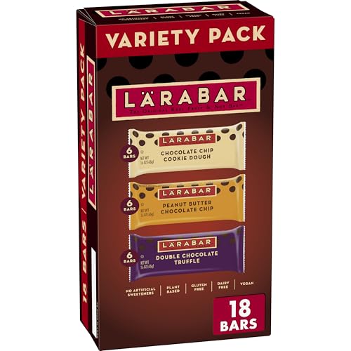 Larabar Chocolate Variety Pack, Gluten-Free Vegan Bars, 18 Ct