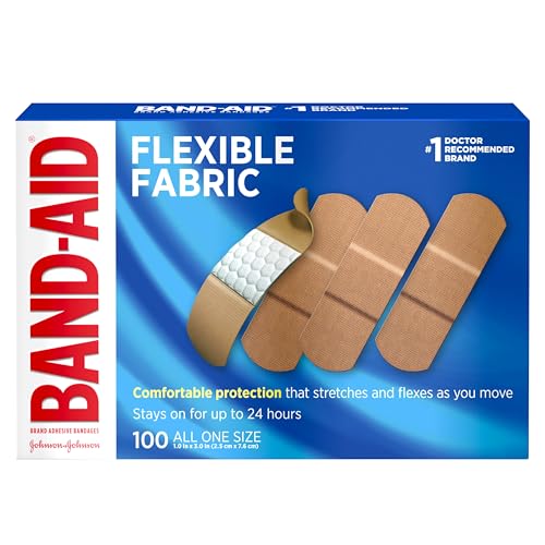 Band-Aid Flexible Fabric Adhesive Bandages, 1x3 In, 100 Count