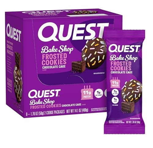 Quest Nutrition Frosted Chocolate Cake Cookies, 11g Protein, Gluten-Free