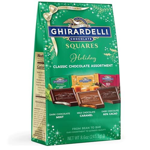 GHIRARDELLI Holiday Chocolate Squares, 8.6 oz Bag