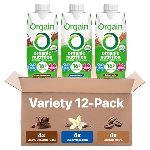 Orgain Protein Shake, Variety Pack, 16g Whey, 12 Pack