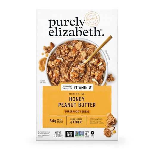 Purely Elizabeth Honey Peanut Butter Superfood Cereal, 11oz, 6g Fiber
