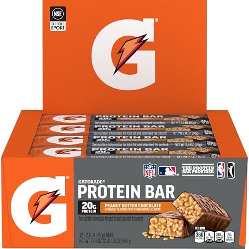 Gatorade Protein Bars, Peanut Butter Chocolate, 12 Pack
