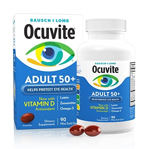 Ocuvite 50+ Eye Vitamins with Omega-3 & Lutein, 90 Softgels