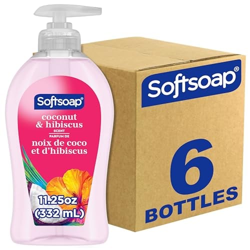 Softsoap Coconut & Hibiscus Hand Soap, 11.25 Oz, 6-Pack