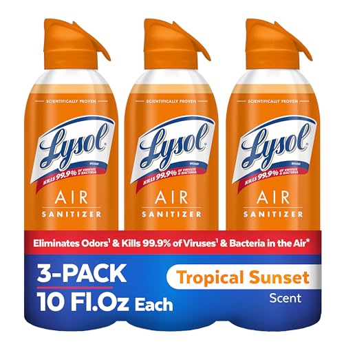 Lysol Tropical Sunset Air Sanitizer Spray, 10 oz (3-Pack)