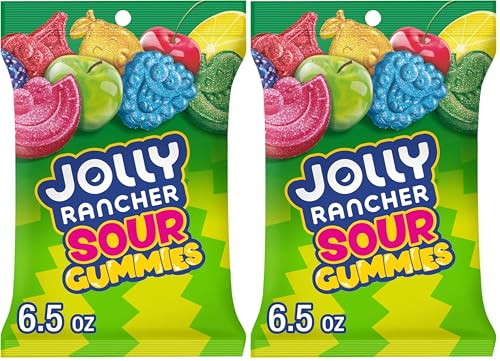 JOLLY RANCHER Sours Gummies, Assorted Fruit, 6.5 oz, 2-Pack