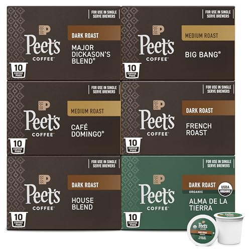 Peet's Coffee K-Cup Pods Variety Pack, 60 Count