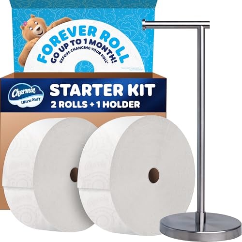 Charmin Ultra Soft Toilet Paper Starter Kit: 1 Holder, 2 Rolls, 2-Ply