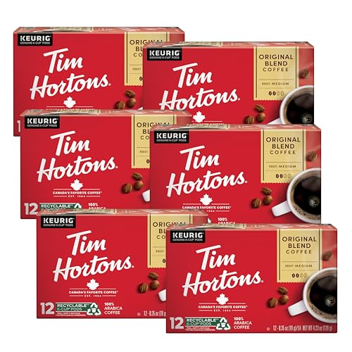 Tim Hortons Medium Roast Coffee K-Cup Pods, 72ct (Pack of 6)