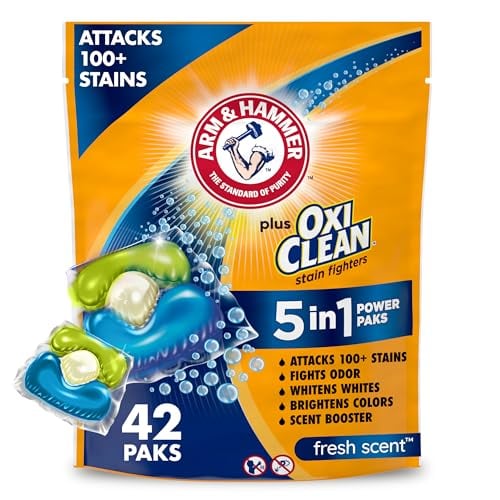 Arm & Hammer OxiClean 5-in-1 Detergent Paks, 42 Count