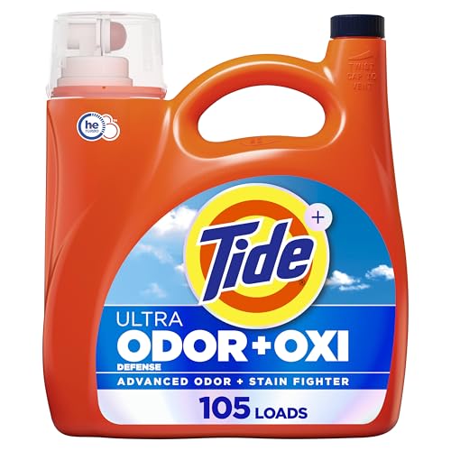Tide Ultra Odor Defense Plus Oxi Liquid Laundry Detergent, 148 fl oz, 105 Loads