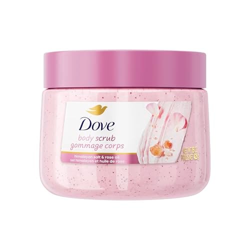 Dove Himalayan Salt & Rose Oil Body Scrub, 15 oz