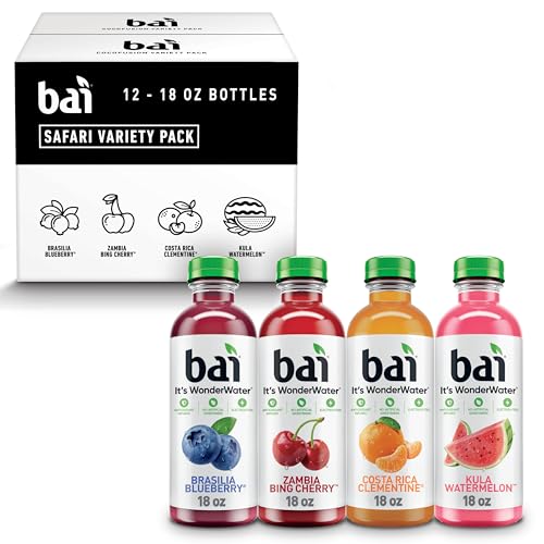 Bai Flavors Variety Pack, Antioxidant Water, 18oz, 12 Pack