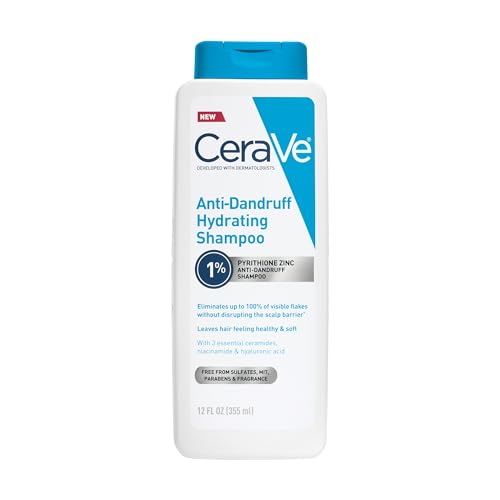 CeraVe Anti-Dandruff Shampoo, 12 Oz, Moisturizing Flake Relief