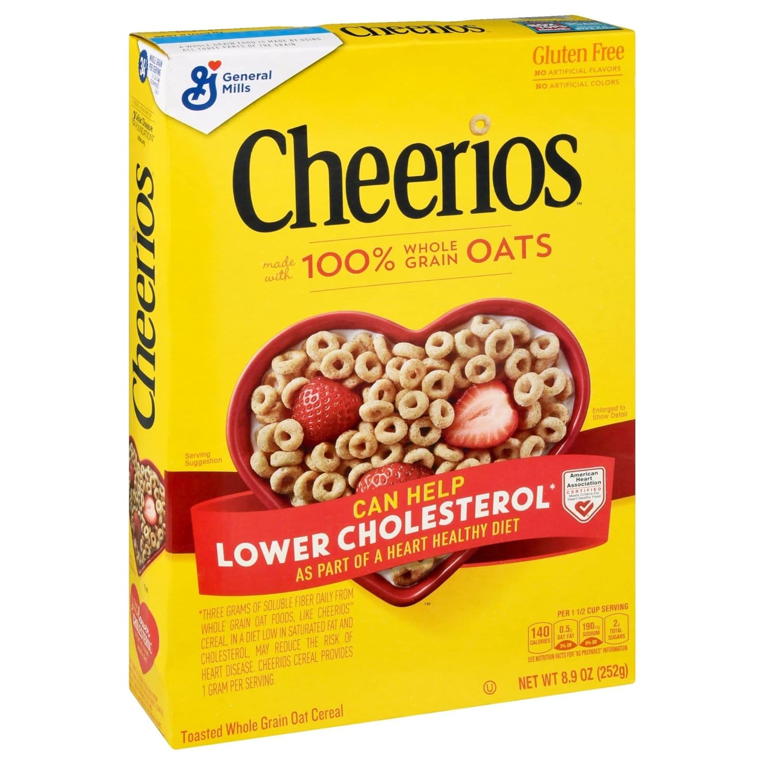 Cheerios, Heart Healthy Gluten Free Breakfast Cereal, 8.9 oz