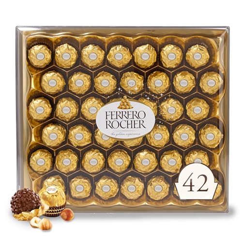 Ferrero Rocher, 42 Count, Milk Chocolate Hazelnut, 18.5 oz