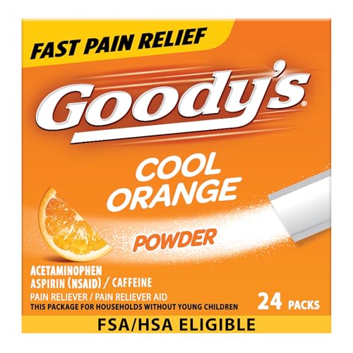 Goody's Extra Strength Headache Powder, Cool Orange, 24 ct