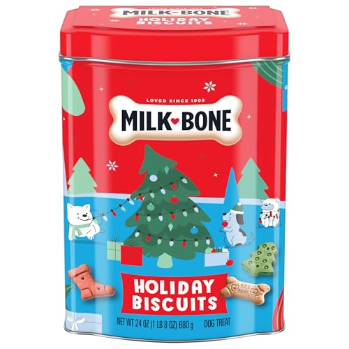 Holiday Edition Milk-Bone Dog Treats, Small Biscuits in Tin