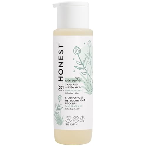 Honest 2-in-1 Shampoo & Body Wash for Sensitive Skin, 18 fl oz