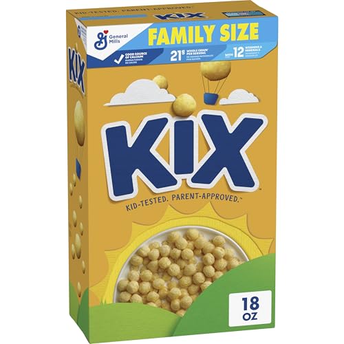 Kix Whole Grain Crispy Corn Cereal, Family Size 18 oz