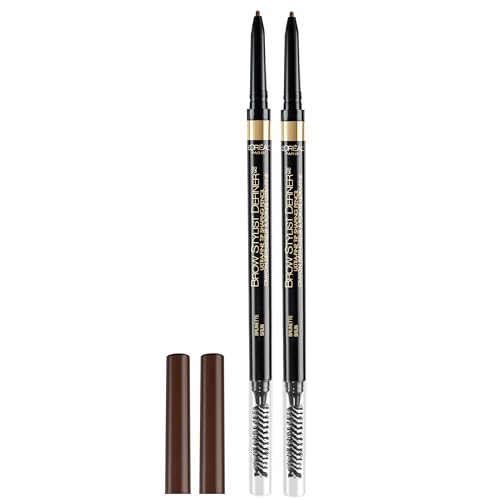 L’Oréal Brow Stylist Waterproof Pencil, Brunette, Pack of 2