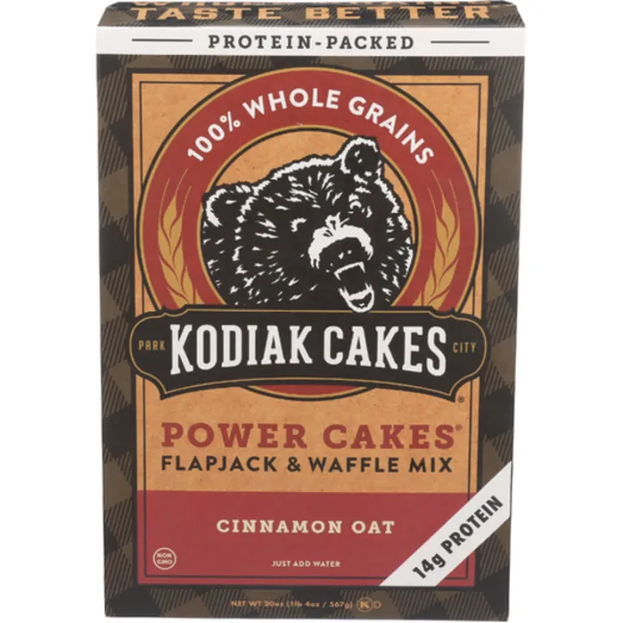 Kodiak Protein-Packed Power Cakes Cinnamon Oat Pancake and Waffle Mix, 20 oz Box