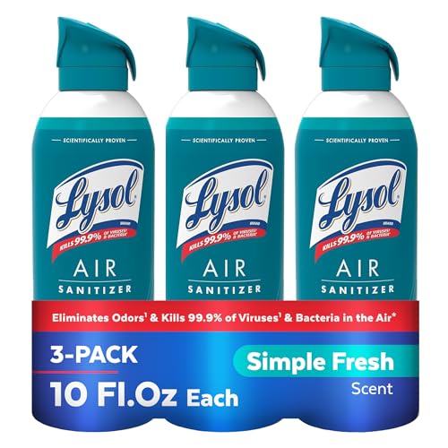 Lysol Air Sanitizer Spray, Simple Fresh, 10 oz, 3-Pack