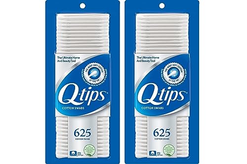 Q-tips Cotton Swabs, 100% Cotton, 625 Count (Pack of 2)