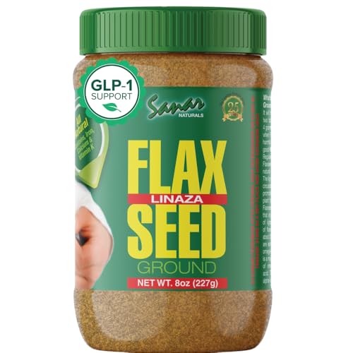 Sanar Naturals Ground Flax Seed, 8 oz - Omega 3,6,9 & Fiber