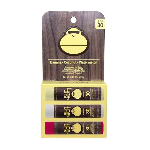 Sun Bum SPF 30 Lip Balm Variety Pack, 3-count