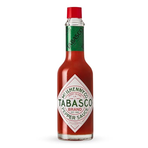 TABASCO Original Red Pepper Hot Sauce, Medium Heat, 2 Fl Oz Glass Bottle